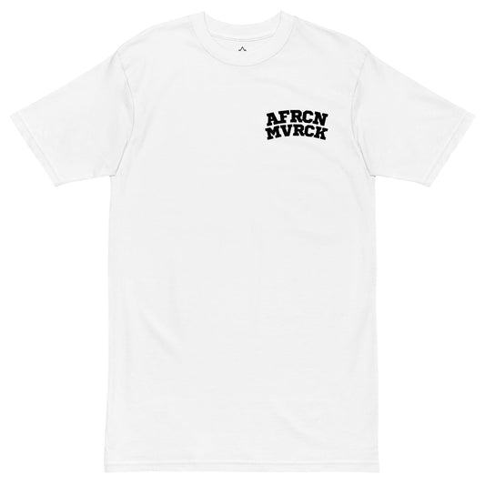 AFRCN MVRCK Monochrome Premium Heavyweight Tee - White
