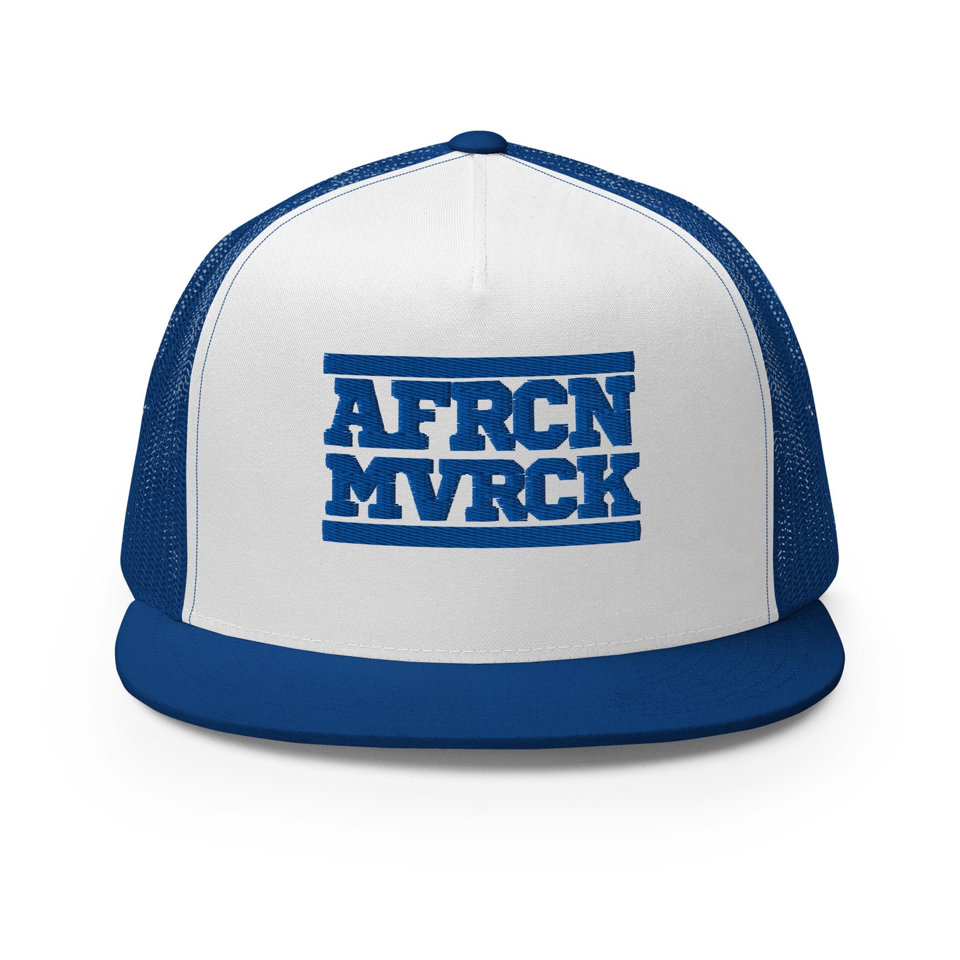 AFRCN MVRCK Trucker Hat - White & Royal Blue