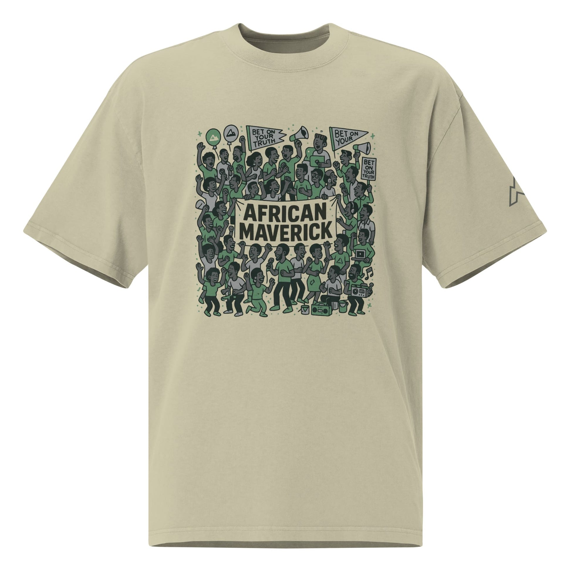 African Maverick Block‑Party Tee - Green 3