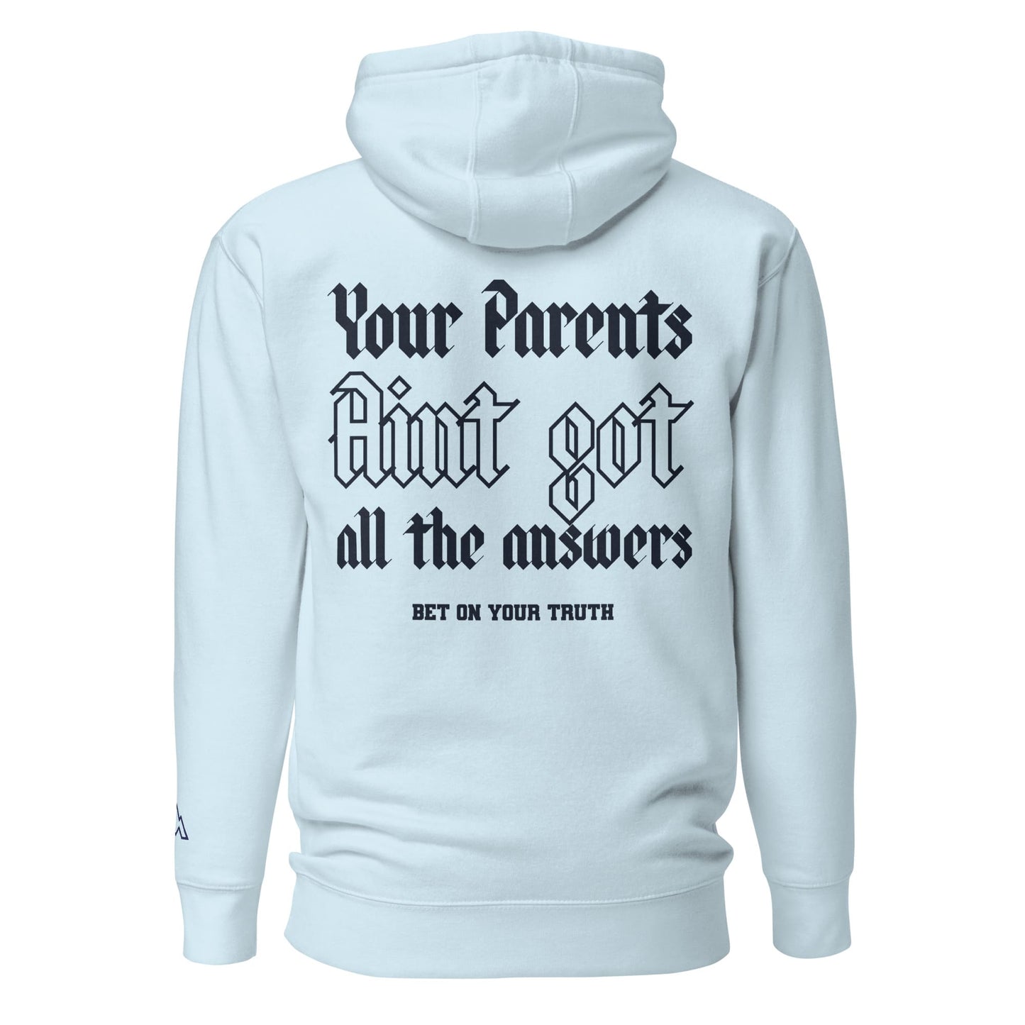 Ain’t Got All the Answers Hoodie - Sky Blue & Navy