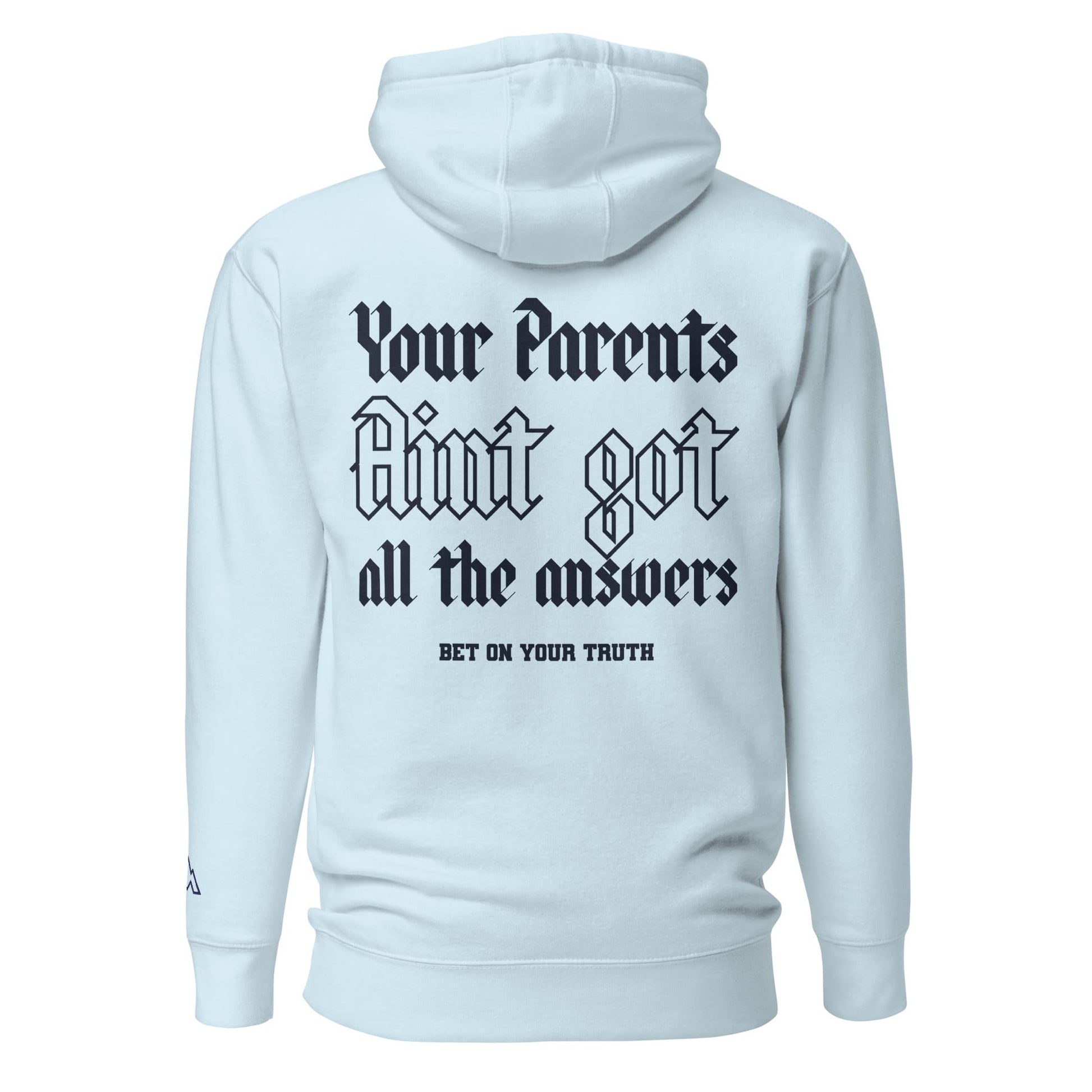 Ain’t Got All the Answers Hoodie - Sky Blue & Navy