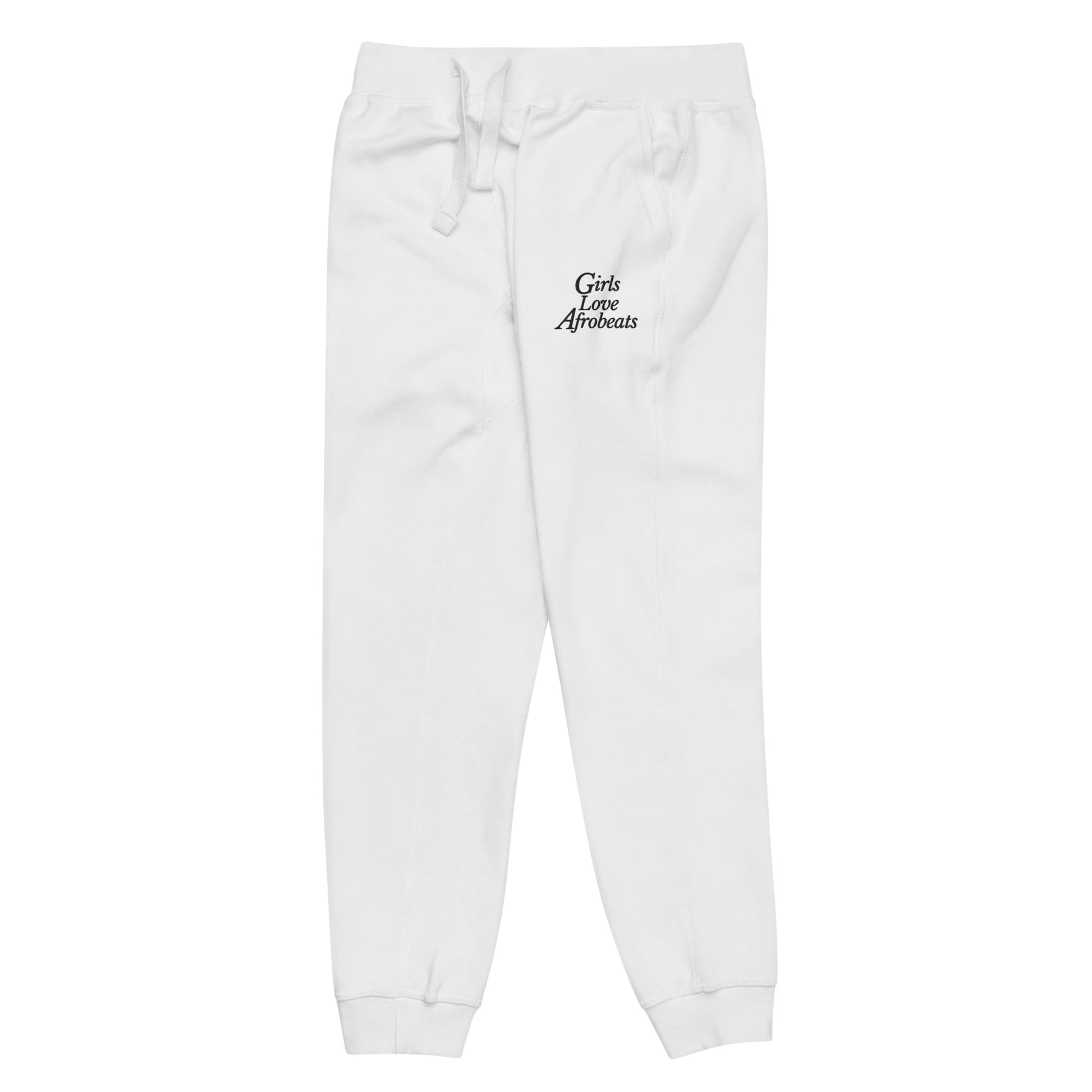 Girls Love Afrobeats Unisex Fleece Sweatpants - Classic White