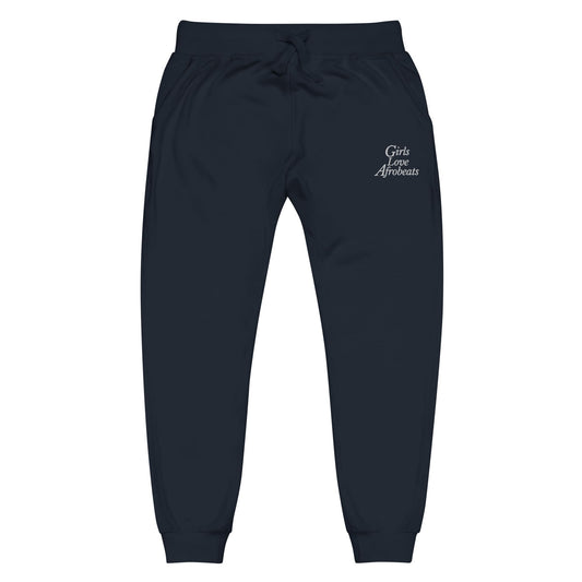 Girls Love Afrobeats Unisex Fleece Sweatpants - Midnight Navy