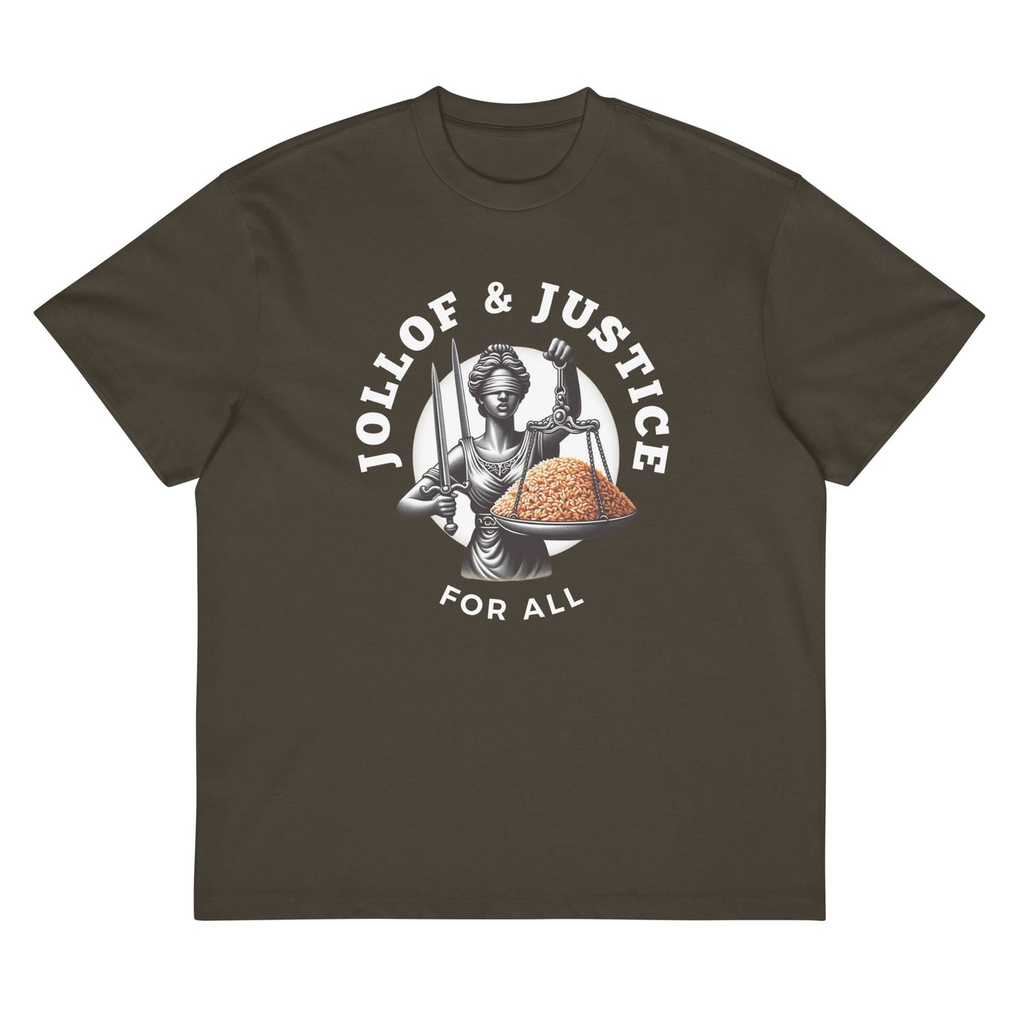 Jollof & Justice For All Box Tee - Yang Colors