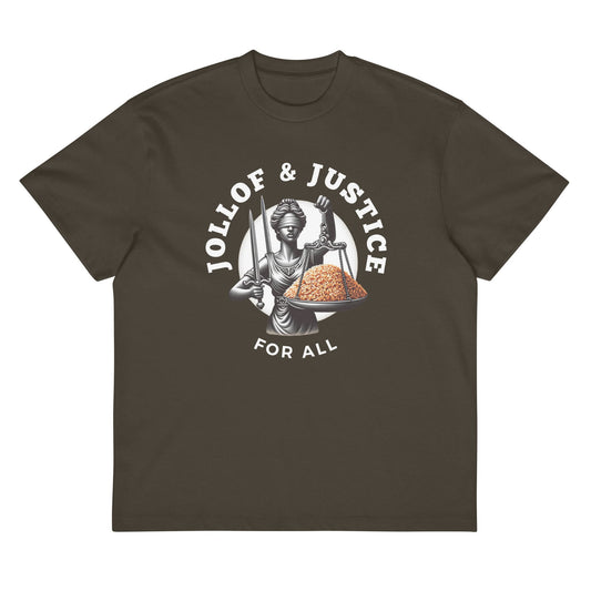 Jollof & Justice For All Box Tee - Yang Colors