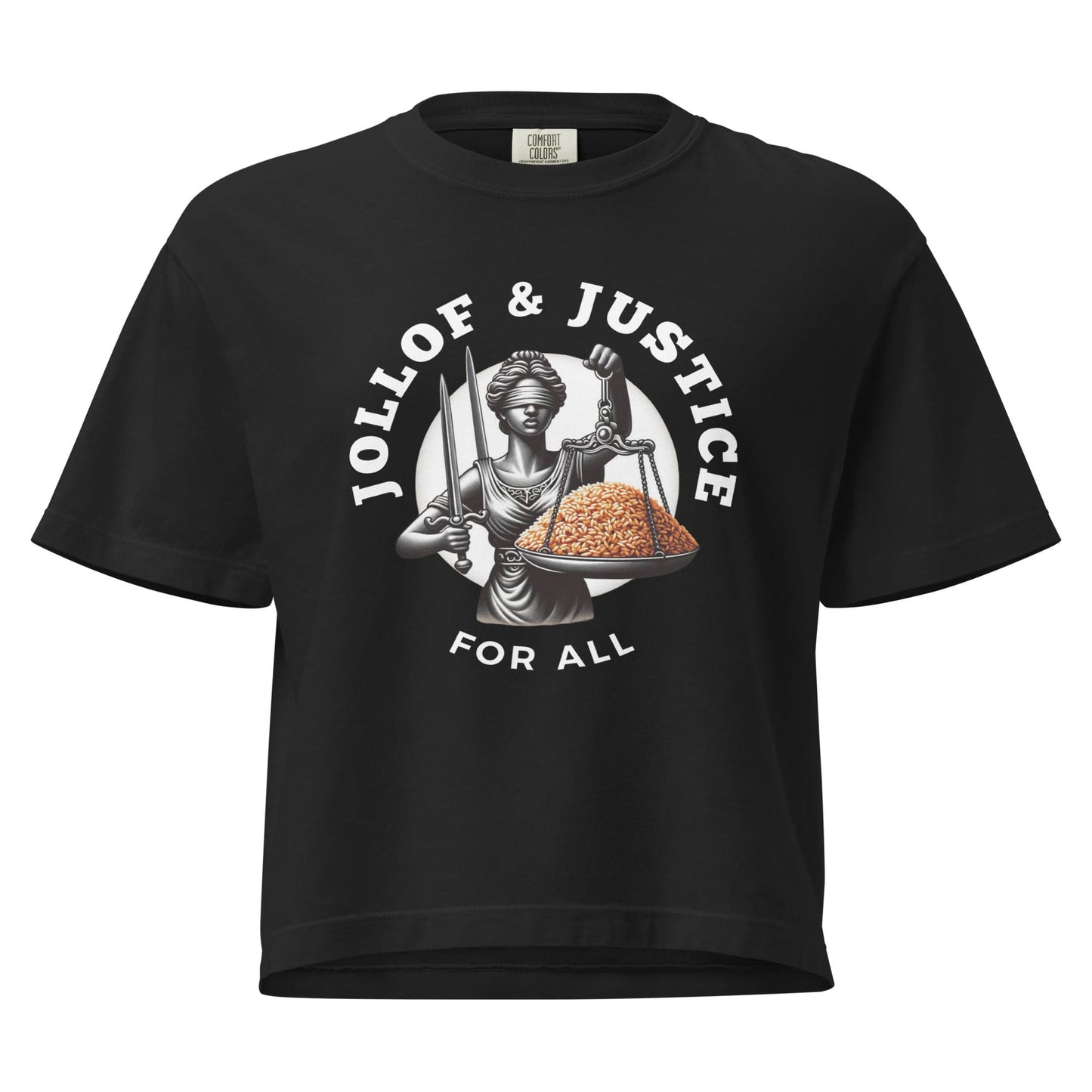 Jollof & Justice Women’s Crop Top - Yang Colors 4